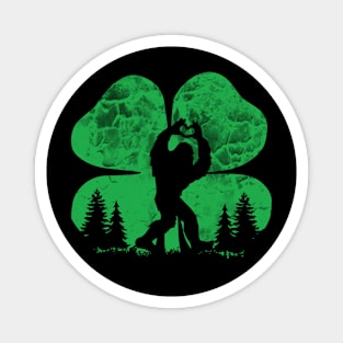 St Patricks Day Bigfoot Sasquatch Shamrock Magnet